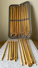 70 pieces bamboo crochet hook set wooden knitting needles with case mixed lot