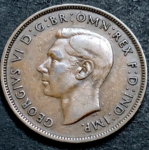 1937 penny coin british - penny,
