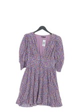 Zara A-Line Midi Dress L in Purple