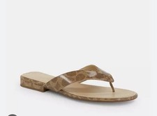 Coach Bridgette Sandal Signature Canvas  Flip Flop BN