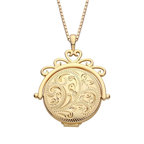 9ct gold silver - on, round