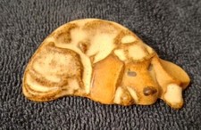 Hand Carved Adorable Clay Dog