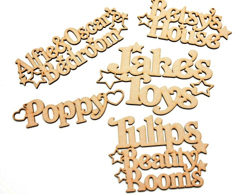 Wooden door plaque - wooden,