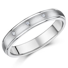 4mm Titanium Diamond Ring