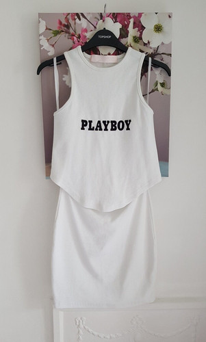 Missguided white playboy - missguided,
