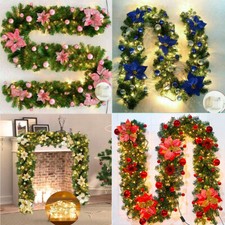 9FT Pre Lit Christmas Garland
