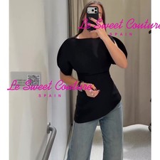 ZARA WOMAN FW25 BLACK PUFF SLEEVE TOP ZW COLLECTION ALL SIZES 9505/198/800