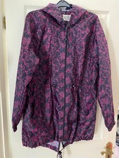 WOMENS PINK/BLACK RAIN MAC