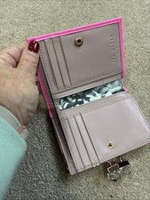 Ted Baker Pink Purse Wallet with Gold and Crystal Clasp BNWT