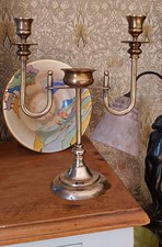 Antique ?Arts and Crafts.?Brass Candleabra.