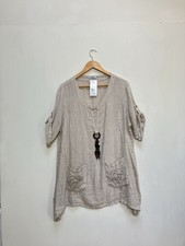 Womens Lagenlook Top Linen Up