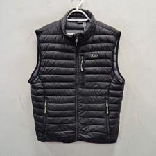 Rab Mens Microlight Down Zip Puffer Black Vest Gilet Pertex Nikwax Size Medium m