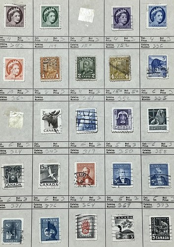 Canada stamp lot album page - stamp, on