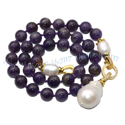 Natural purple amethyst beads - natural,
