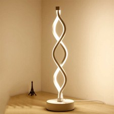Minimalist Design Dimmable Spiral LED Table Lamp Modern Curve Reading Desk Light