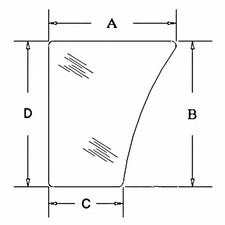 Cab Glass - Door Lower Fits