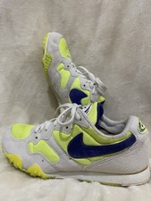 Nike International Vintage Running Spikes Cleats Size UK 5.5 White Yellow Blue