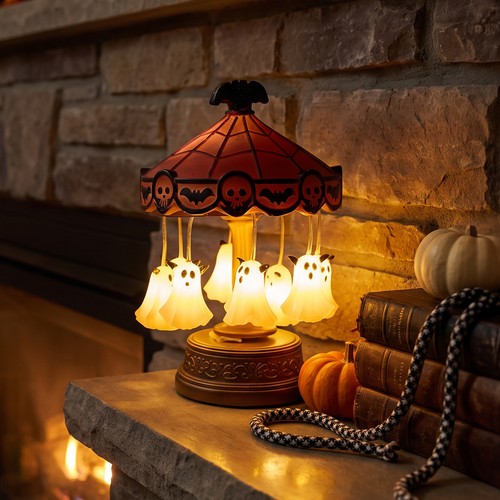 Spinning ghost halloween table - spinning,