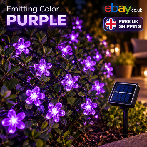 Solar garden flower string - solar,