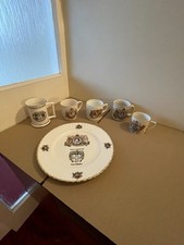VINTAGE JOB LOT OF CERAMIC CORONATION WARE 5 CUPS AND 1 PLATE