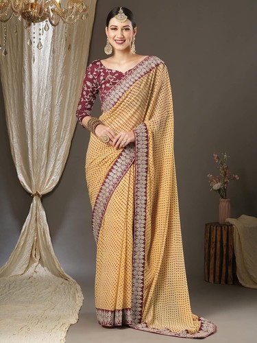 Women embroidered bandhani - embroidered,