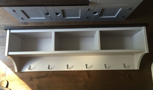 Solid pine storage shelf with - solid,