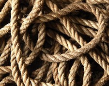 Reclaimed Old Natural Vintage Hessian Rope - Per Meter - 15mm Garage Nautical