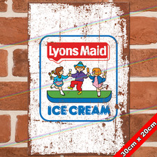 LYONS MAID 30cm Metal Signs Mancave Shed Bar Garage Ice Cream Kitchen Tin Sign