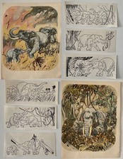 Animal Elephant Vintage Illustrations Scrapbooking Junk Journal Craft CardMaking