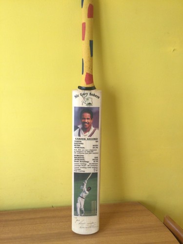 Gary sobers signed cricket bat - sobers,