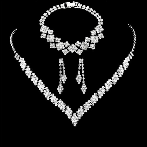 Silver rhinestone tassel - silver,
