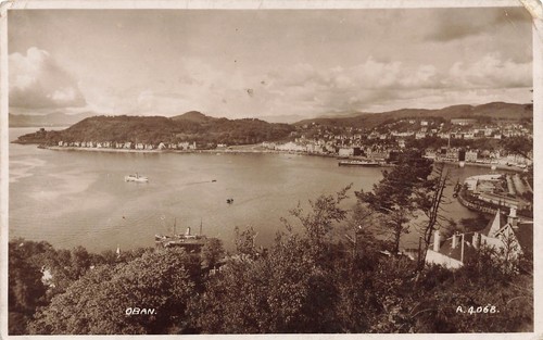 Oban argyllshire postcard - oban, rp