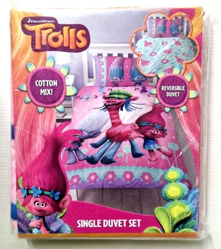 Trolls single duvet - trolls, set