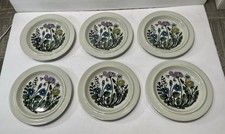 Set 6 Vtg Arabia Finland Flora Botanical Esteri Tomula 7⅞" Butter/Salad Plates
