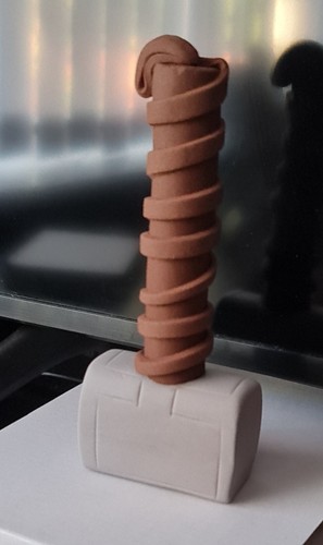 Large fondant thor hammer - fondant,