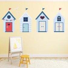 Blue Beach Hut Seaside Set