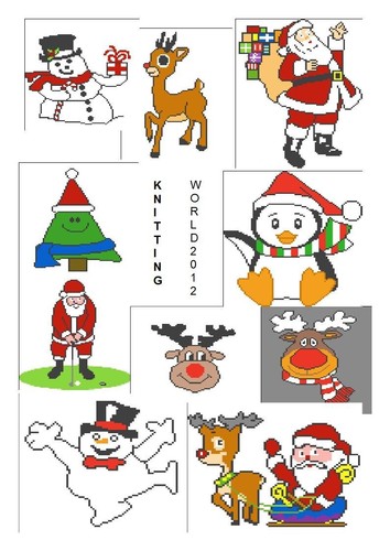 Christmas intarsia knitting - 4,