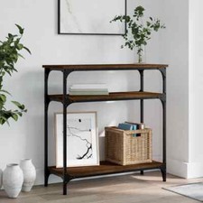 Console Table Brown Oak