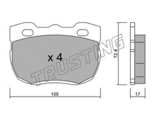 TRUSTING 180.1 Brake Pad Set- disc brake RTC5756