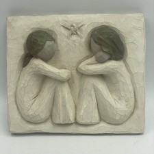 Willow Tree Friendship 'Forever True, Forever Friends' Wall Plaque 4"x5" (2001)