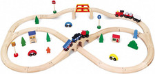 Wooden Train Set 49 Piece, 2043646