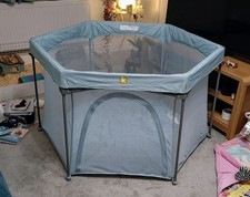 Koo-di Folding Playpen Duck Egg Blue Baby Play Pen with Carry Bag