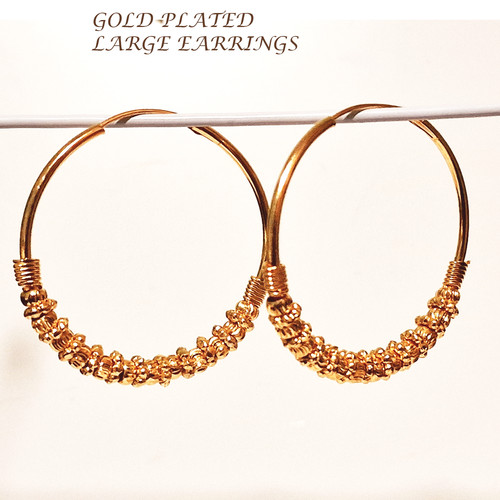 Gold plated earrings - 22,