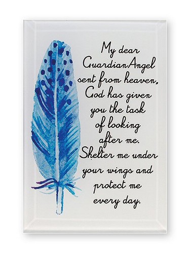 Guardian angel plaque glass - plaque,