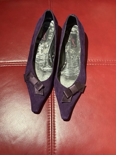 Italian purple suede shoes - italian,