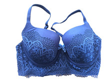 UK 32DD Victoria's Secret Navy Underwire Padded Lined Demi Longline Multiway Bra