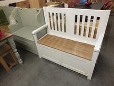 4FT PAINTED SLAT-BACK MONKS