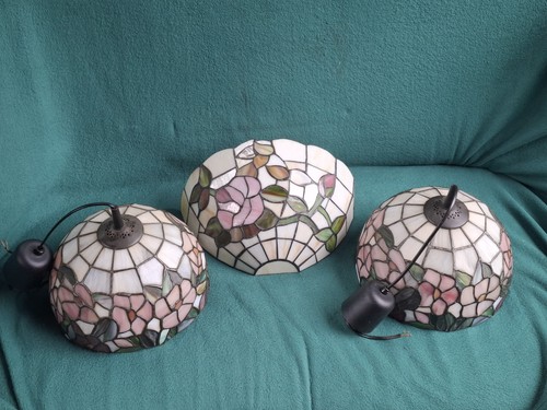 Set tiffany style lamps - a, of