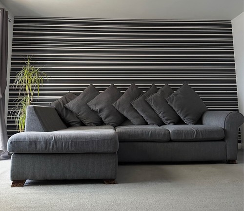 Large grey fabric - , corner