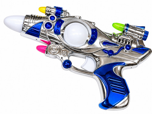 Blue flashing space gun - blue,